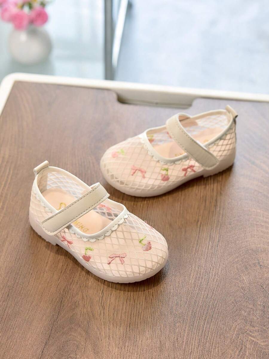 Toddler Girl Breathable Mesh Lace Sandals - Non-Slip Summer Princess Flats