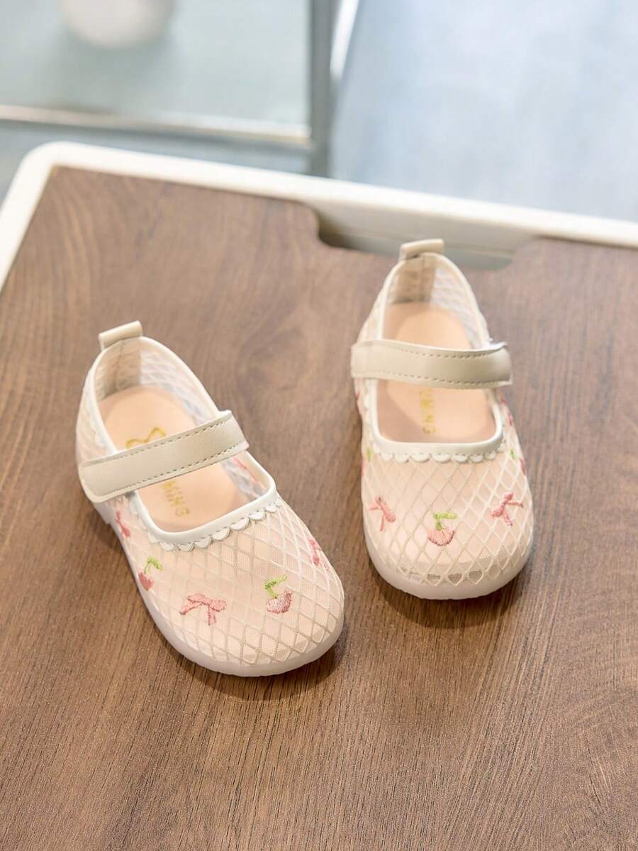 Toddler Girl Breathable Mesh Lace Sandals - Non-Slip Summer Princess Flats