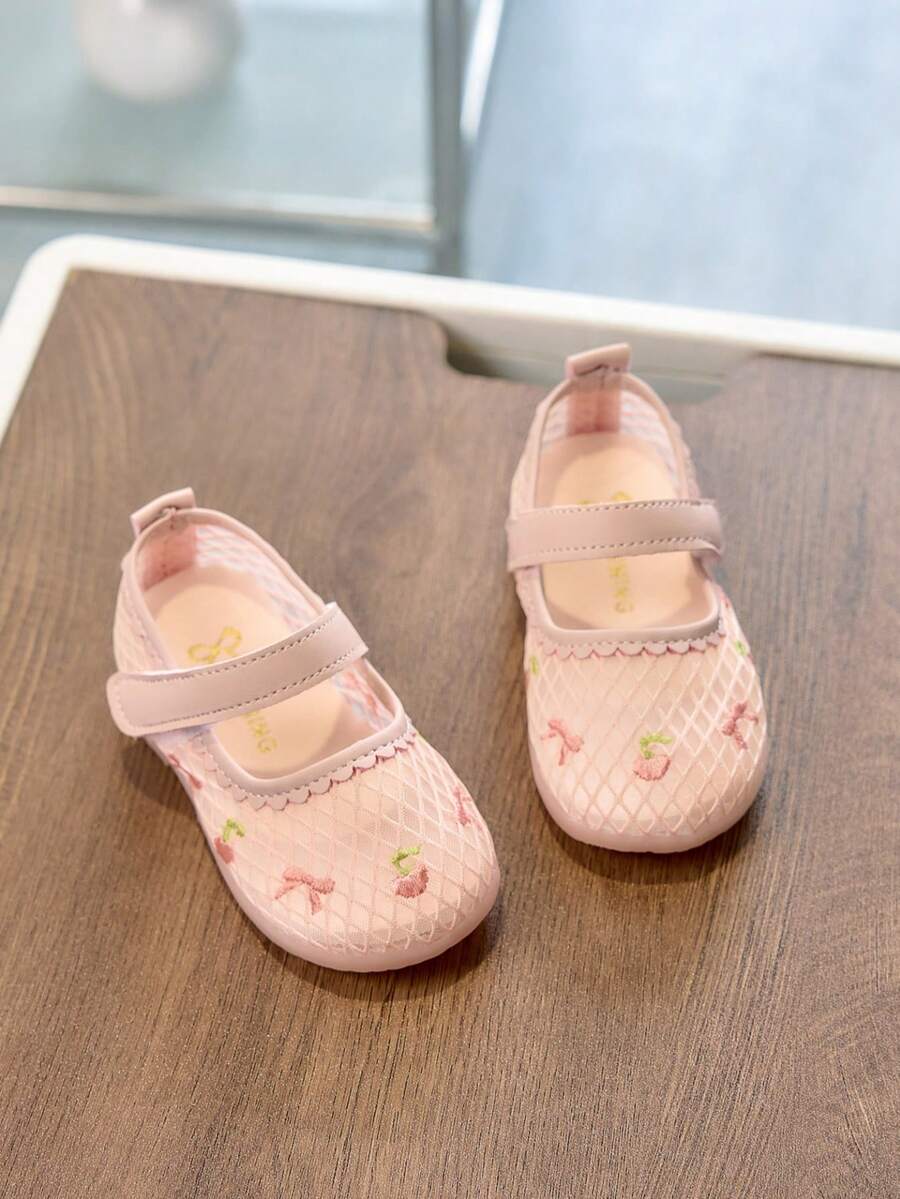 Toddler Girl Breathable Mesh Lace Sandals - Non-Slip Summer Princess Flats