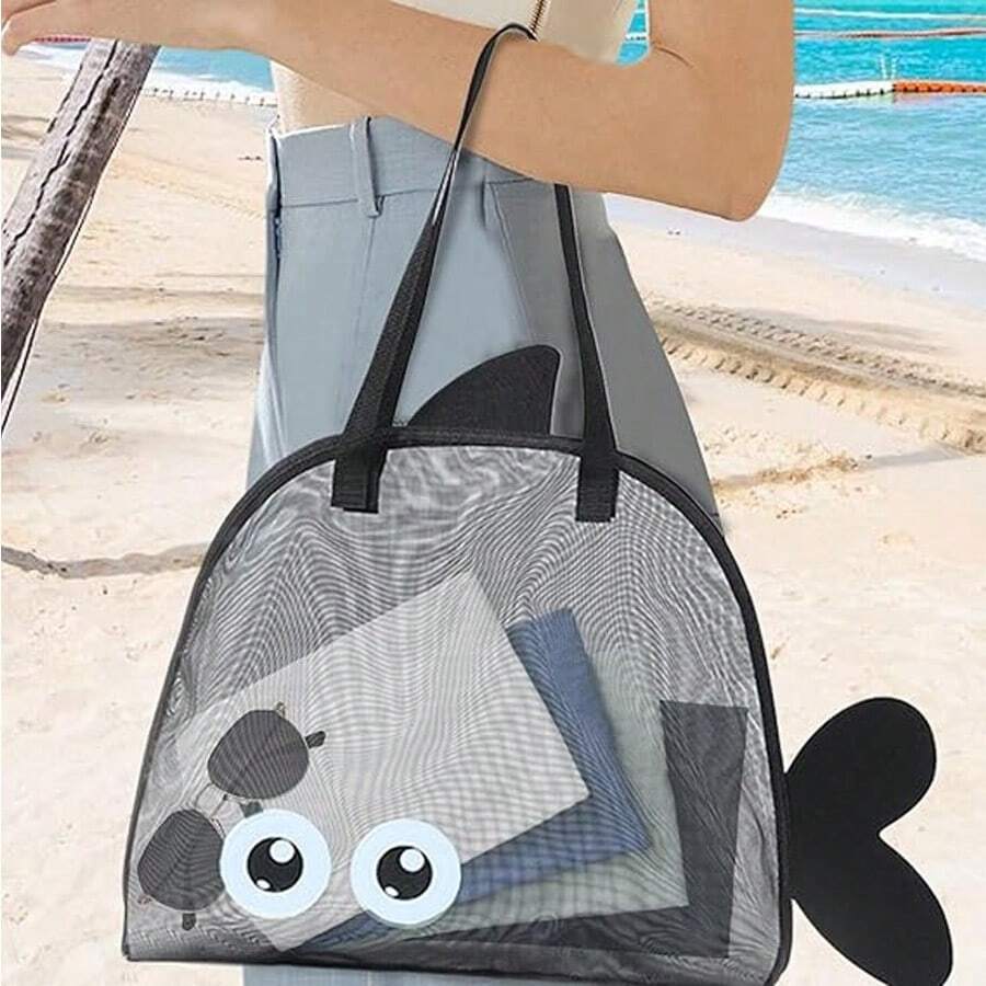 Reusable Beach Tote Bag Lightweight Multipurpose Toy Storage Diaper Bag for Travel and Family Outings