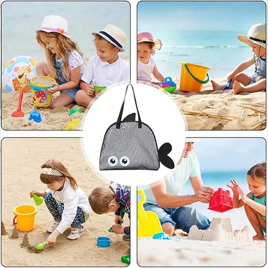 Reusable Beach Tote Bag Lightweight Multipurpose Toy Storage Diaper Bag for Travel and Family Outings