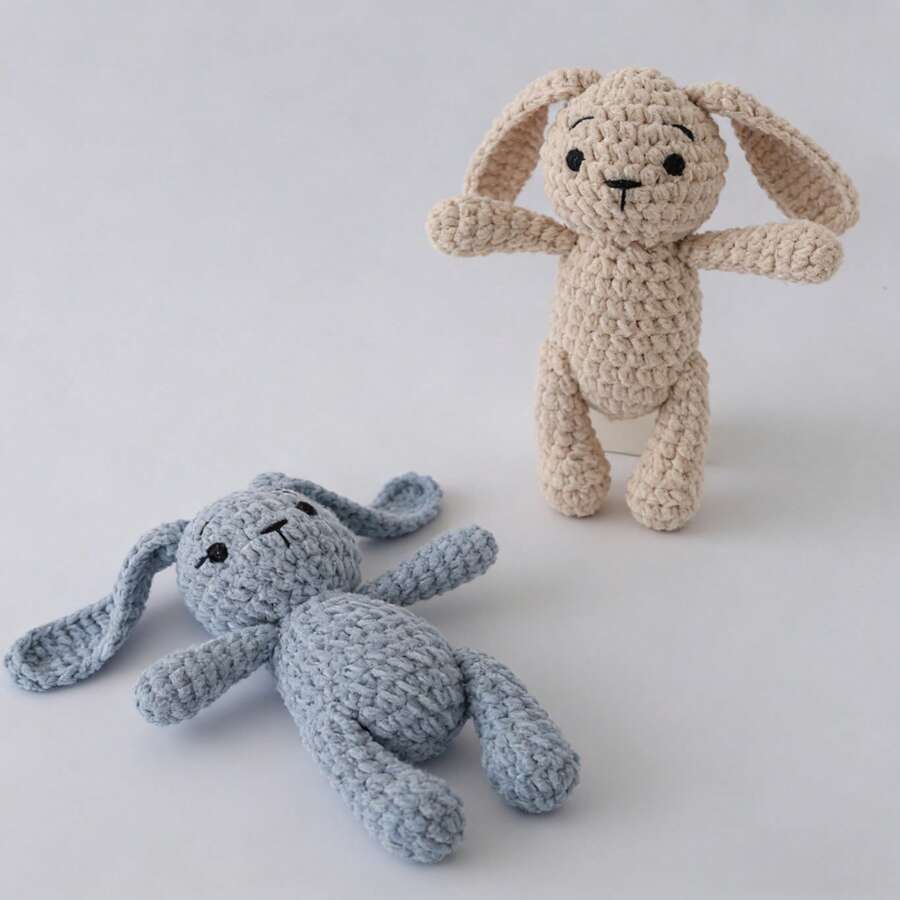 Handmade Woven Baby Rattle Toys Animal Shaped Interactive Gift Set