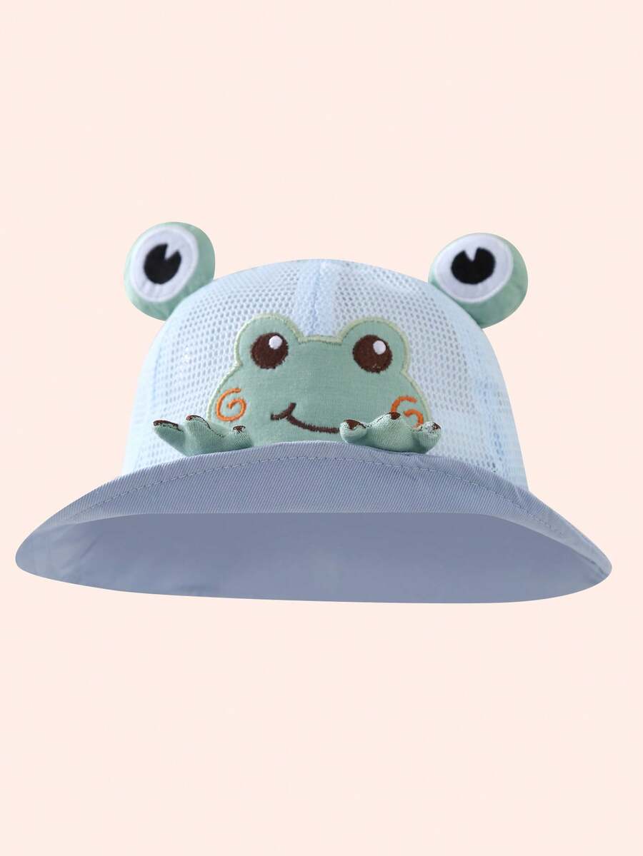 1pc Cute Frog Printed Toddler Sun Hat for Spring and Summer Wear