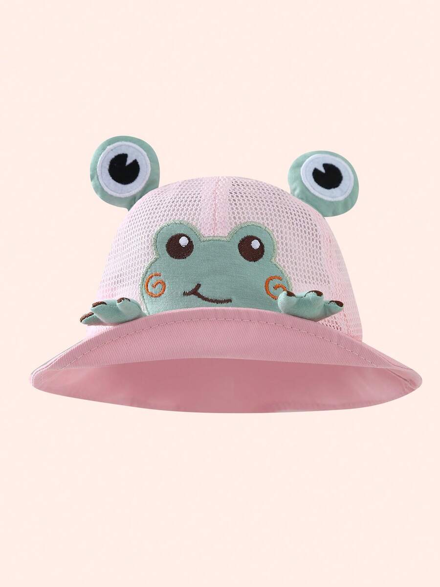 1pc Cute Frog Printed Toddler Sun Hat for Spring and Summer Wear
