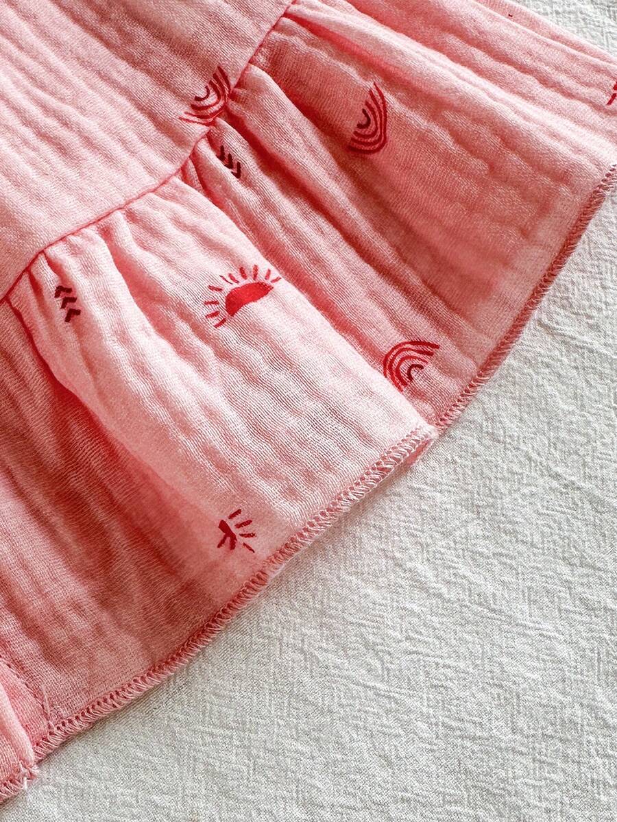 Newborn Girl Casual Chic Dress - Sleeveless Summer Vintage Style