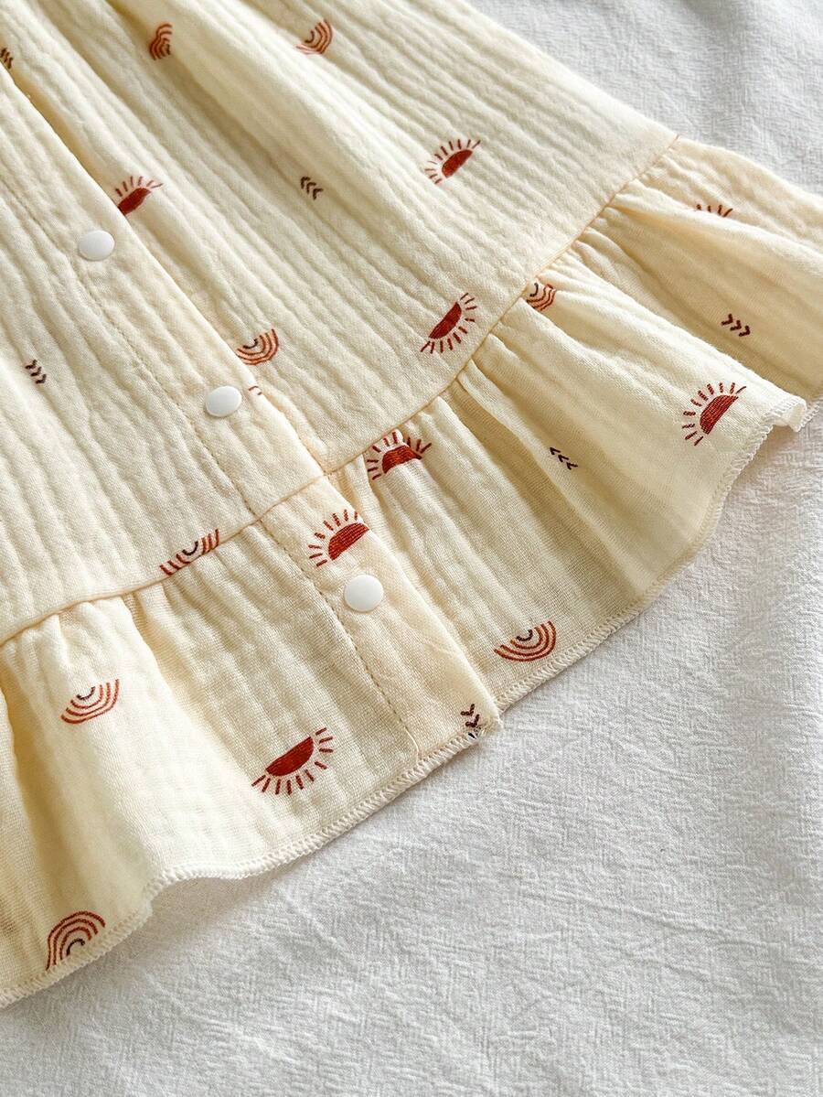 Newborn Girl Casual Chic Dress - Sleeveless Summer Vintage Style