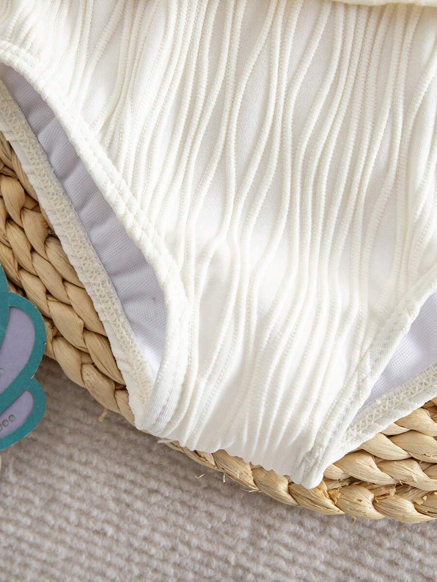 Baby Girls Minimalist Spaghetti Strap One Piece Swimsuit Casual Summer Beachwear