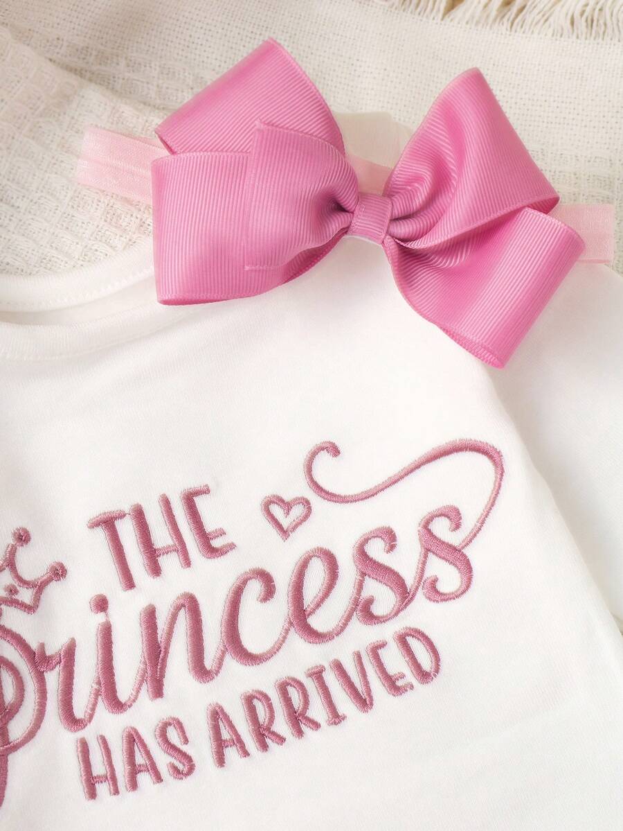 Baby Girl Romper with Tutu Skirt and Bow Headband for Photoshoots and Coming Home