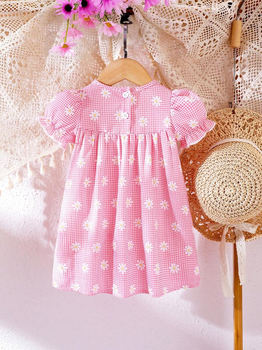 Girls Jacquard Princess Dress with Ruffle Collar for Elegant Summer Parties and Vacations