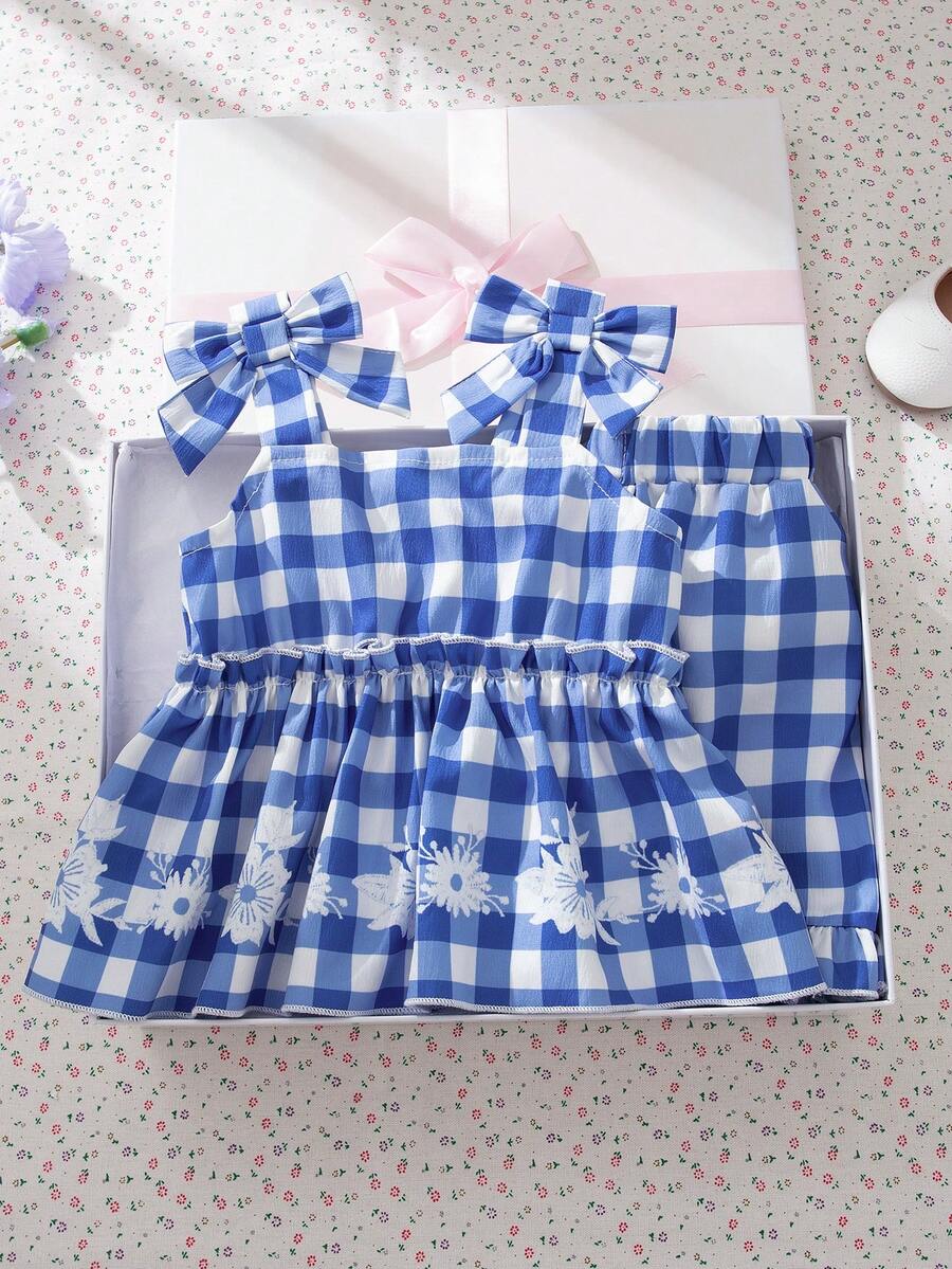 Cute Cherry Summer Clothing Set For Little Girls Party And Outing Style