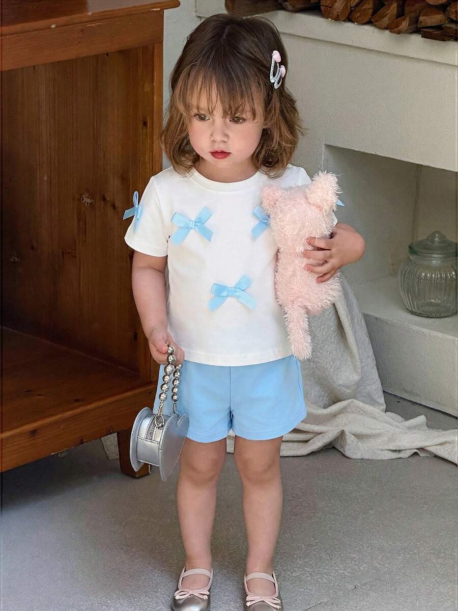 Pride Rainbow Short Sleeve Top & Shorts Set for Toddler Girls