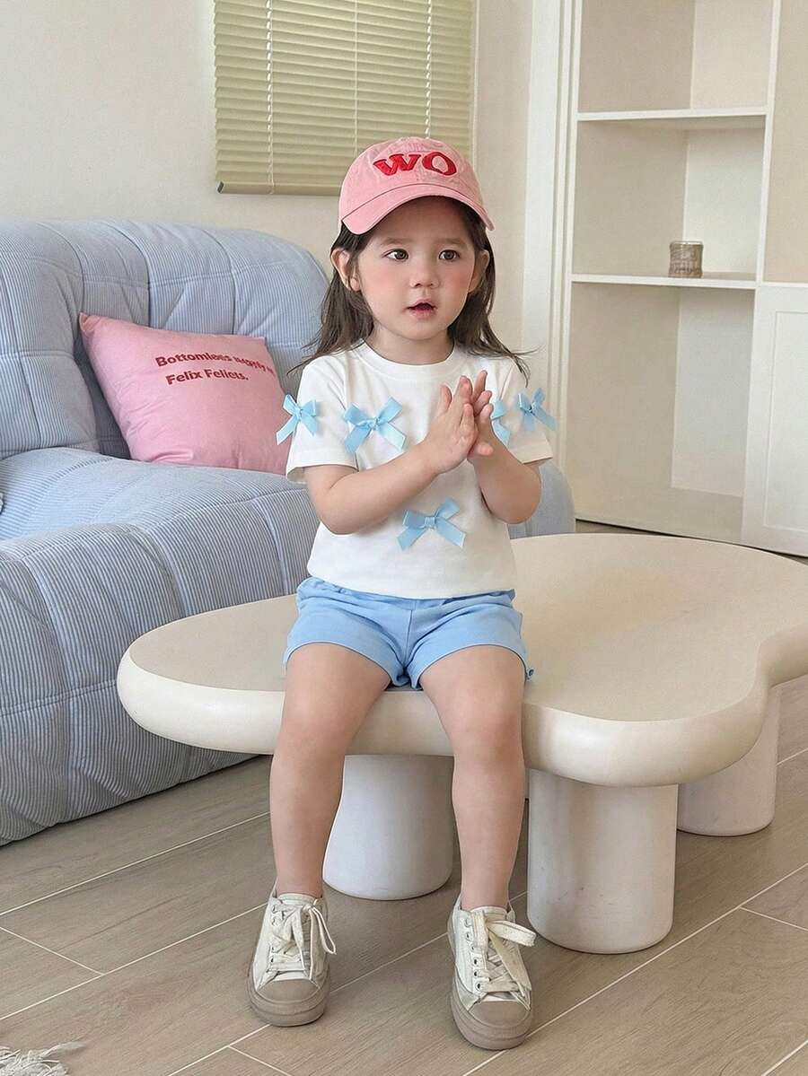 Pride Rainbow Short Sleeve Top & Shorts Set for Toddler Girls