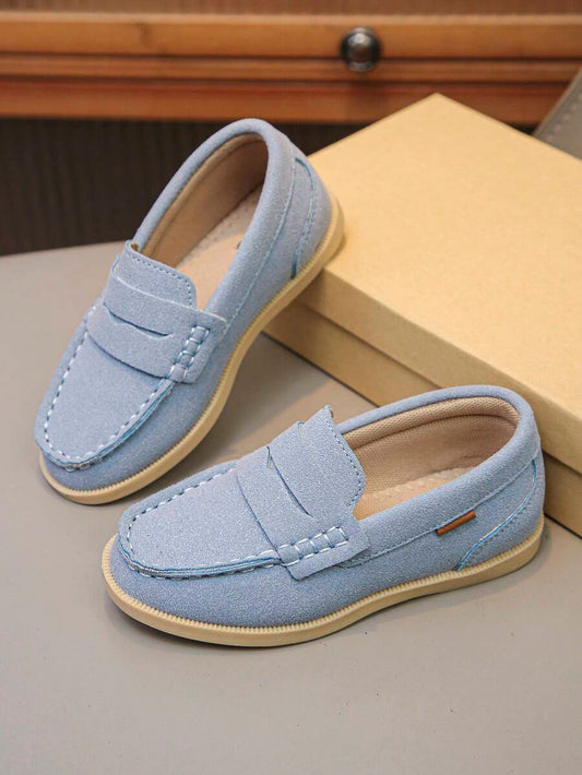 Kids Slip On Casual Loafers Retro Stitched Breathable Non Slip Flat Shoes for Spring Autumn