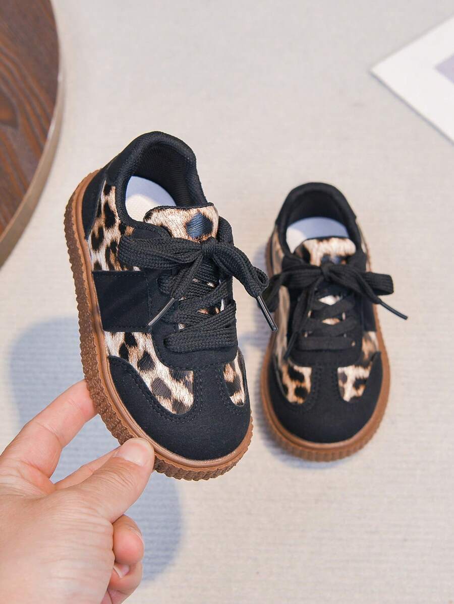 Black Leopard Print Shoes - Comfortable Soft Bottom Infant Sneakers