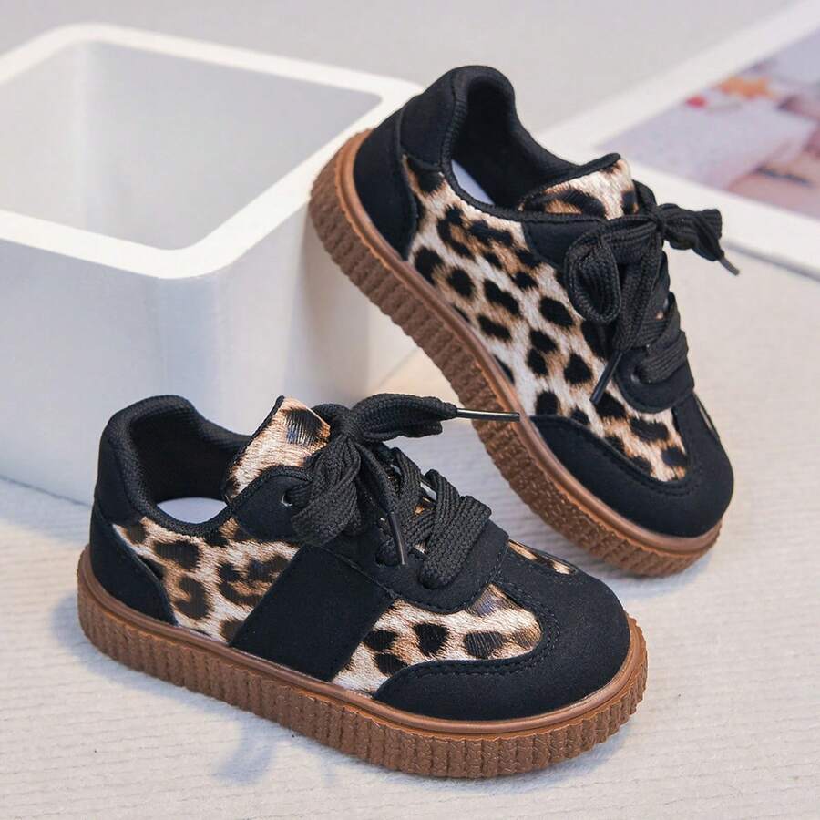 Black Leopard Print Shoes - Comfortable Soft Bottom Infant Sneakers