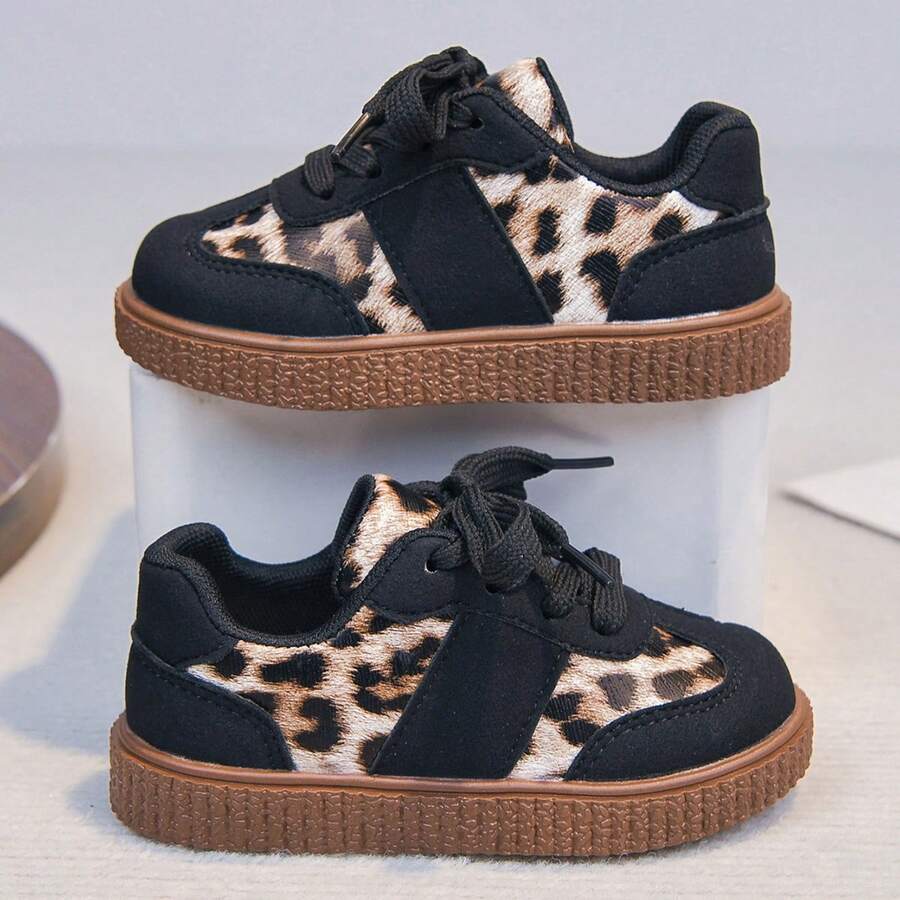 Black Leopard Print Shoes - Comfortable Soft Bottom Infant Sneakers
