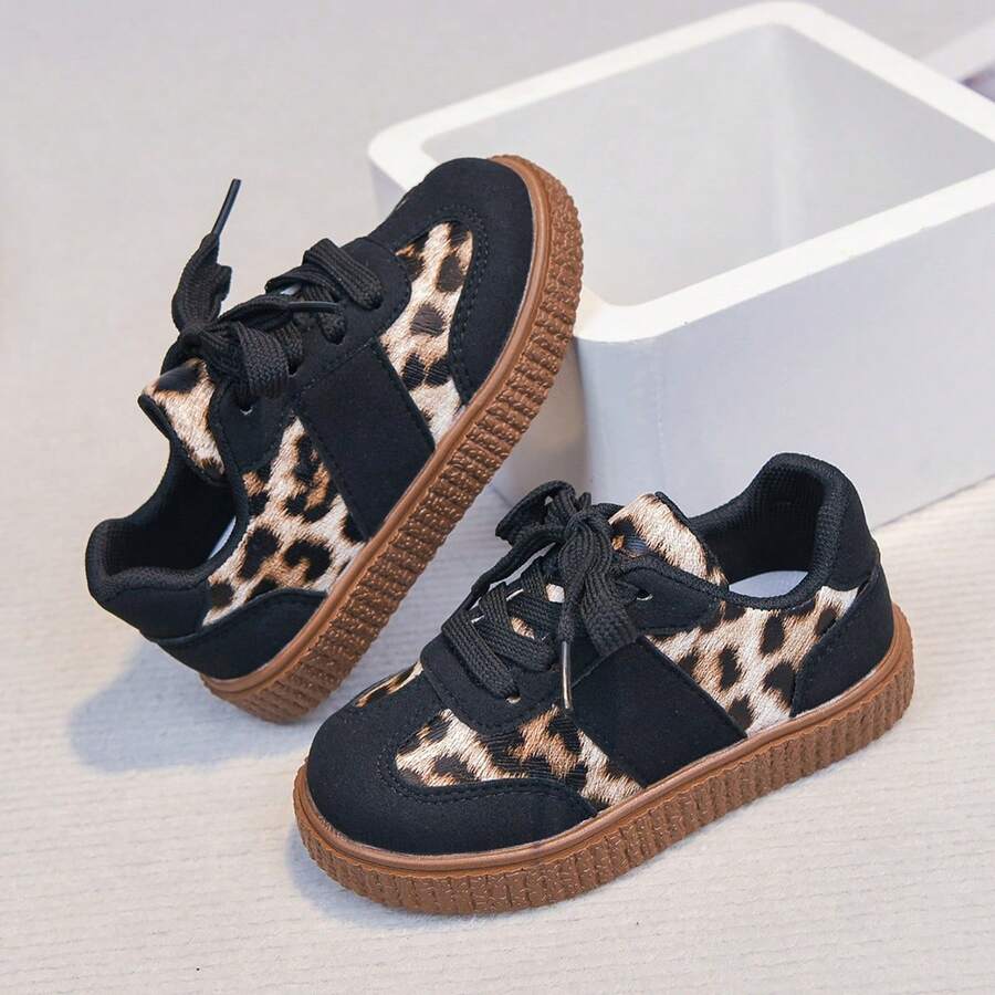 Black Leopard Print Shoes - Comfortable Soft Bottom Infant Sneakers