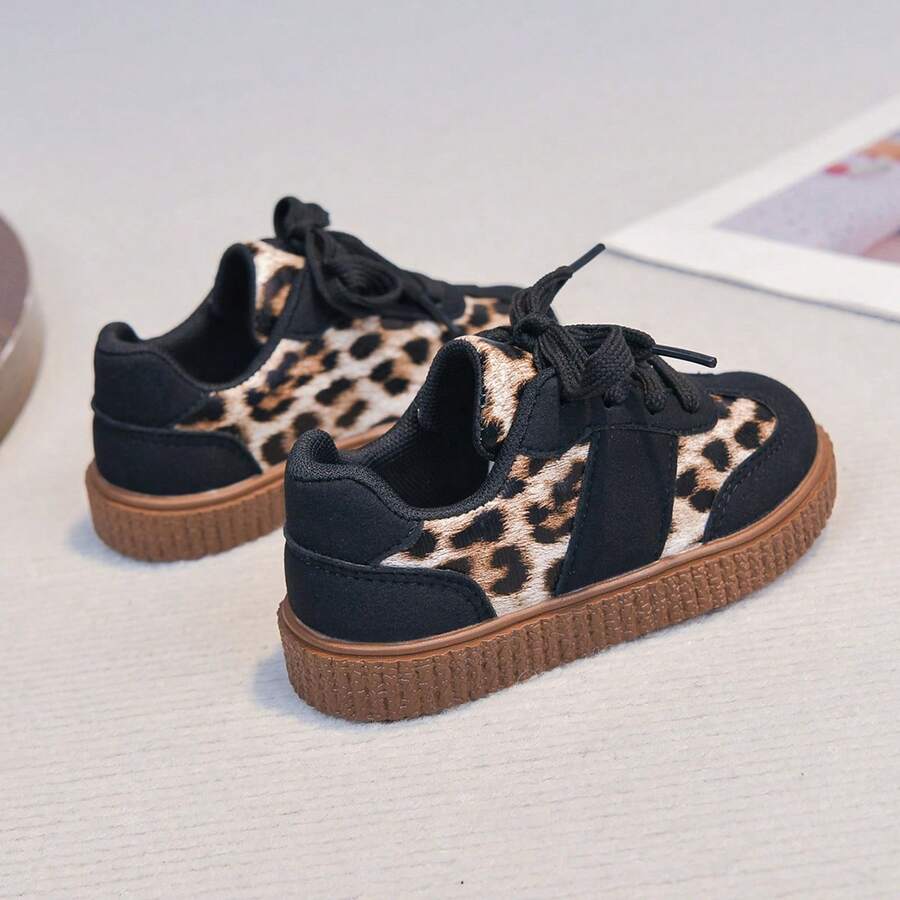 Black Leopard Print Shoes - Comfortable Soft Bottom Infant Sneakers