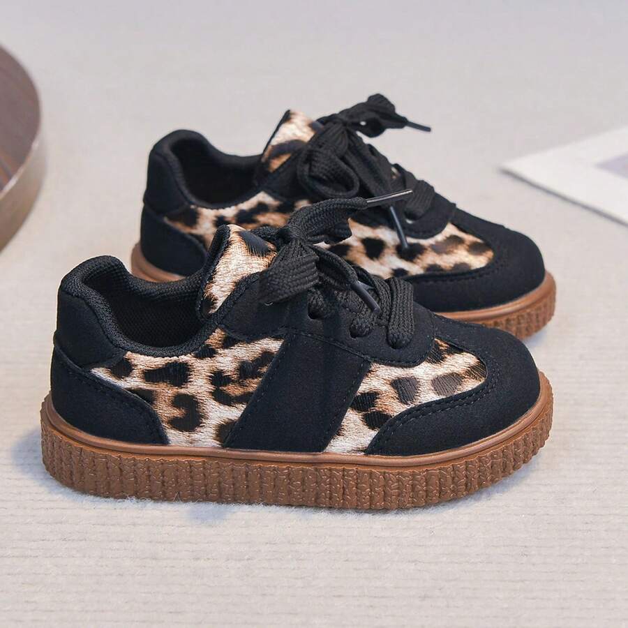 Black Leopard Print Shoes - Comfortable Soft Bottom Infant Sneakers
