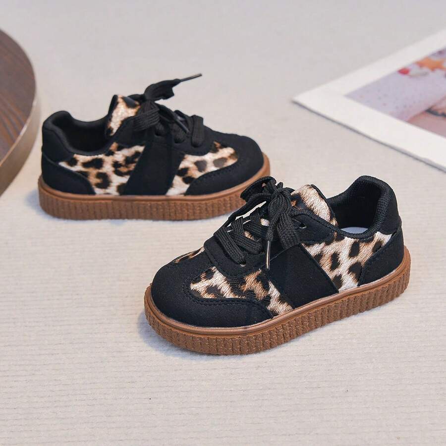 Black Leopard Print Shoes - Comfortable Soft Bottom Infant Sneakers
