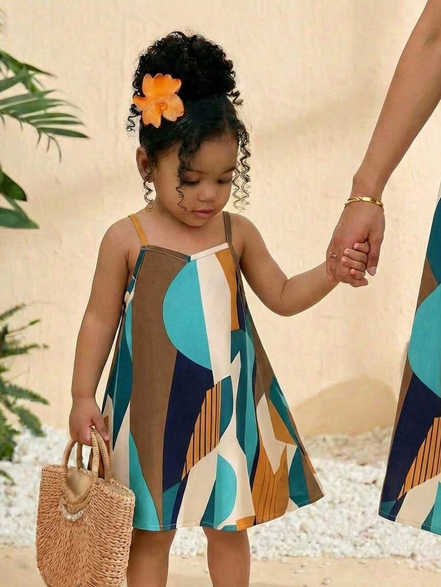 Toddler Girls Rainbow Stripe Sundress Loose Casual Beach Vacation Wear