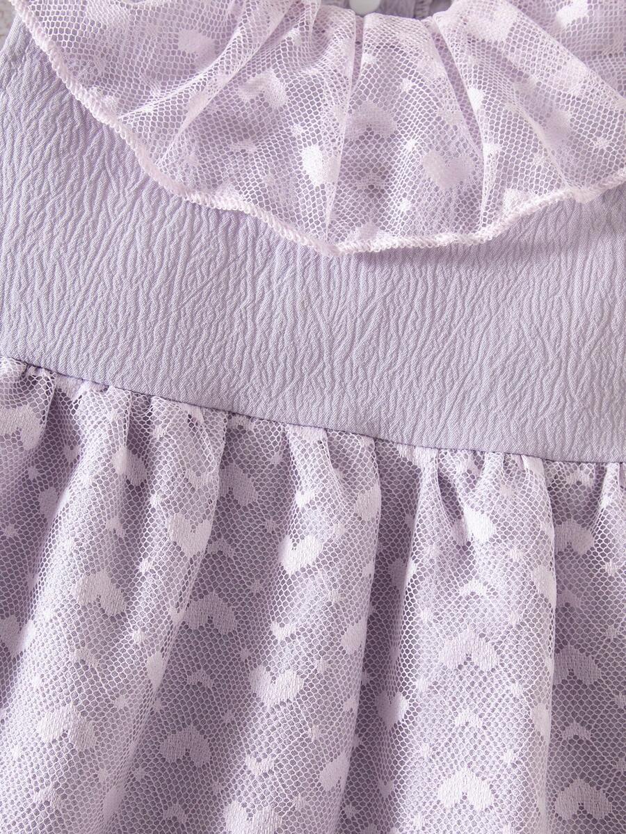 Baby Lace Collar Mesh Dress for Spring and Summer Celebrations and Photoshoots