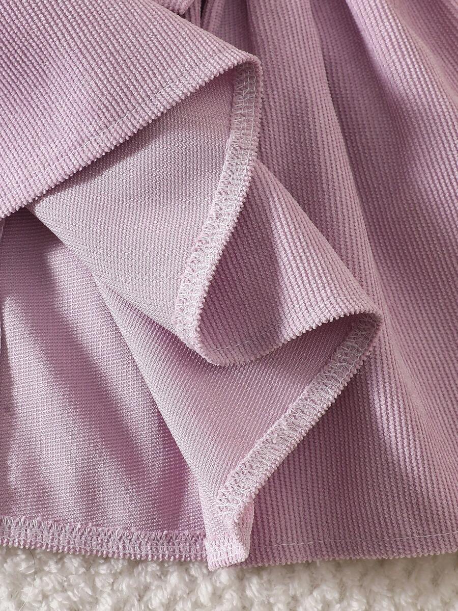 Baby Lace Collar Pink Bow Dress for Elegant Retro Summer Wear