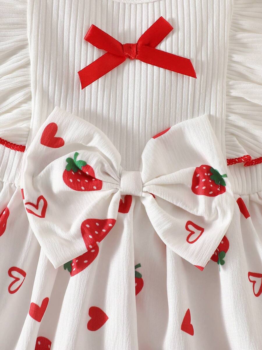 Baby Lace Collar Pink Bow Dress for Elegant Retro Summer Wear
