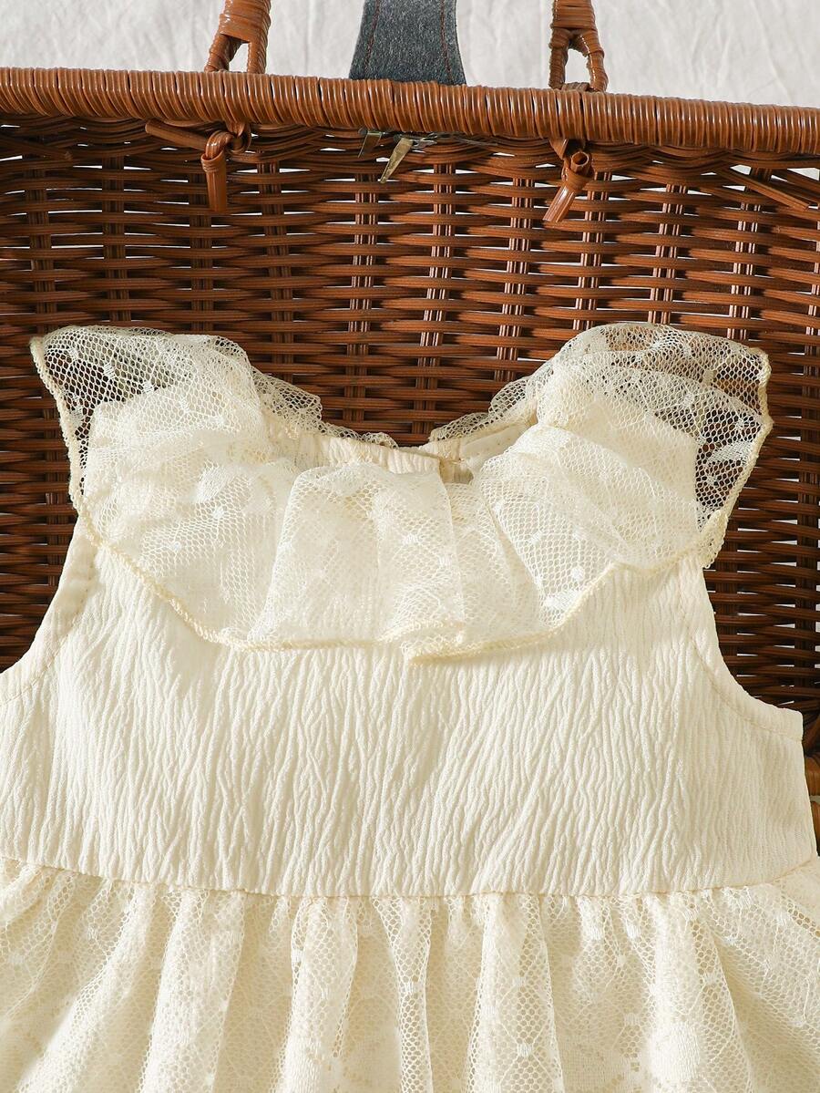 Baby Lace Collar Mesh Dress for Spring and Summer Celebrations and Photoshoots