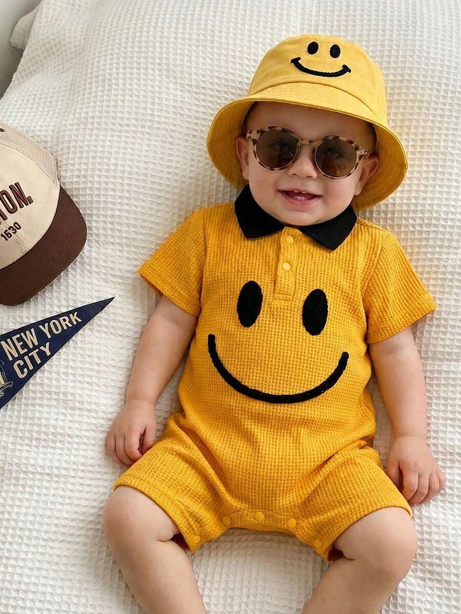 Unisex Newborn Baby Contrast Color Football Jersey Romper Short Sleeve Summer Outfit for Baby Boys Girls