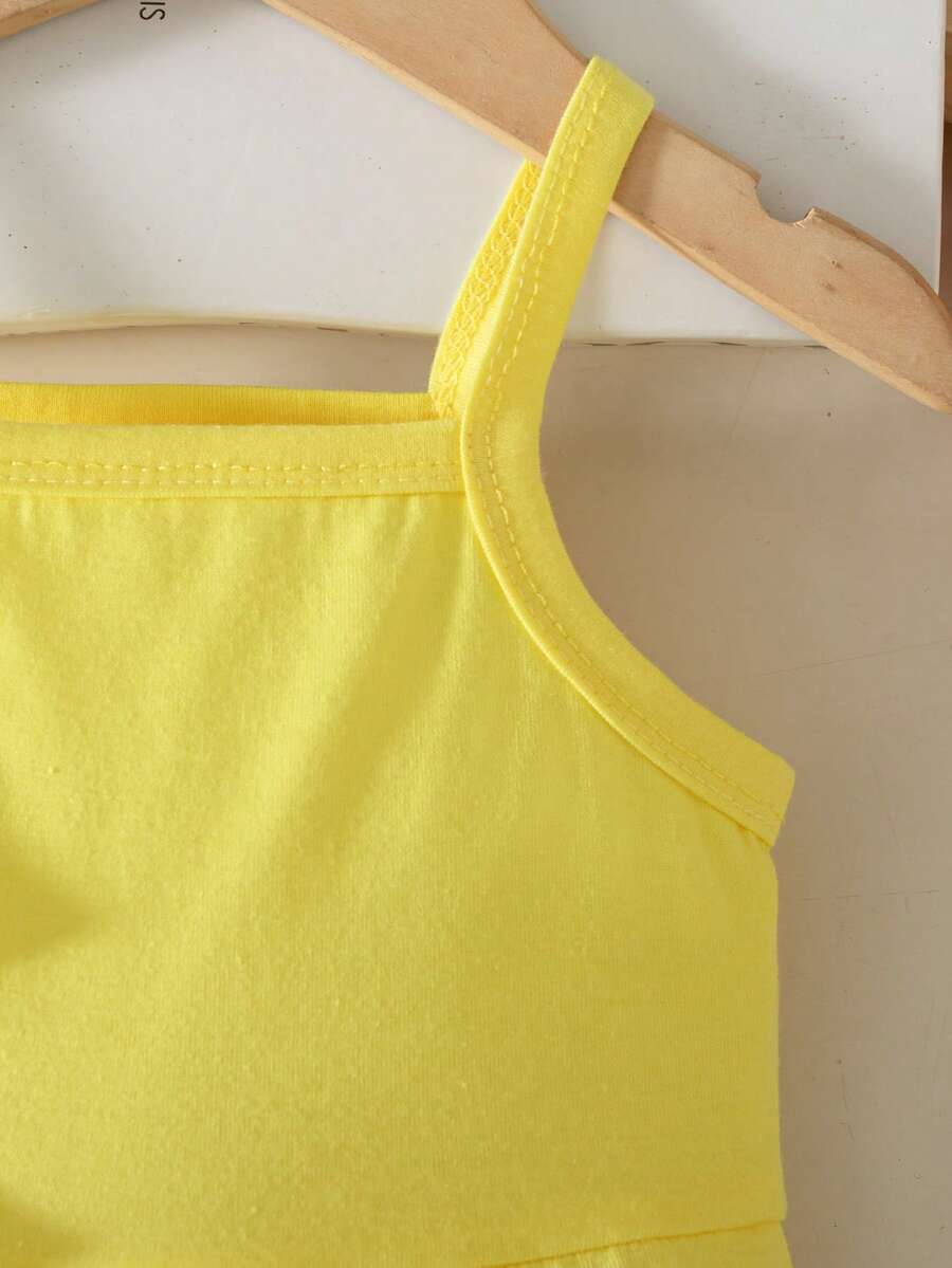 Cute Baby Girl Sleeveless Ribbed Short Jumpsuit With Bow Detail Casual Summer Wear