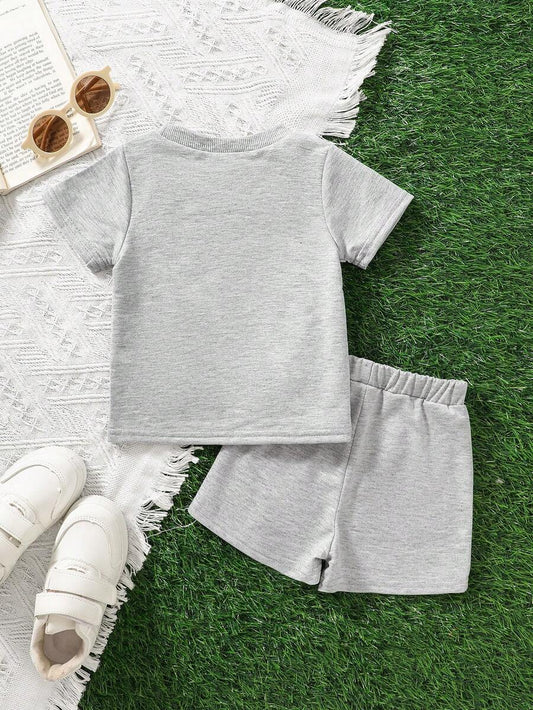 Classic Everyday Shorts Set For Baby Girls With Daddy's Girl T Shirt