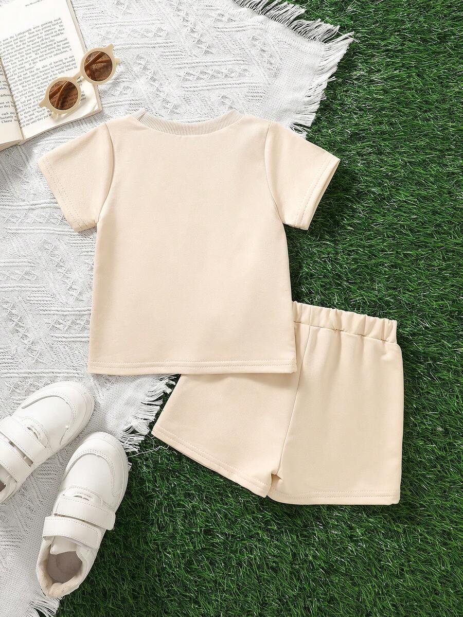 Classic Everyday Shorts Set For Baby Girls With Daddy's Girl T Shirt