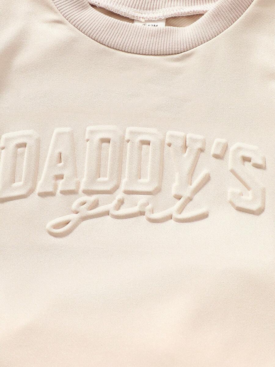 Classic Everyday Shorts Set For Baby Girls With Daddy's Girl T Shirt