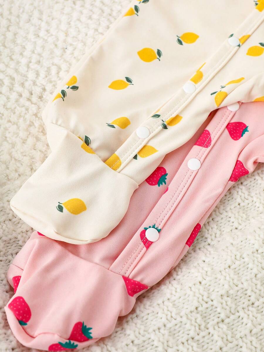 2PCS Baby Elephant Print Long Sleeve Romper Set for Cozy Autumn and Winter Wear