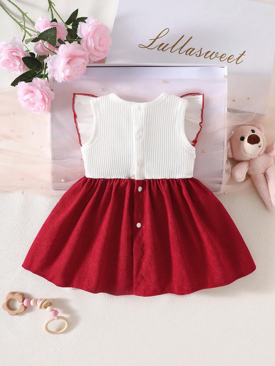 Baby Lace Collar Pink Bow Dress for Elegant Retro Summer Wear