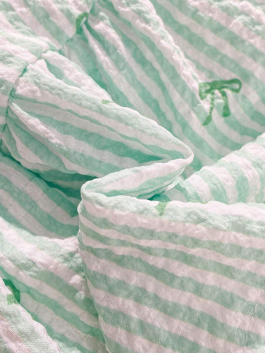 Cute Camisole And Shorts Set For Toddler Girls With Stripe Bow Detail