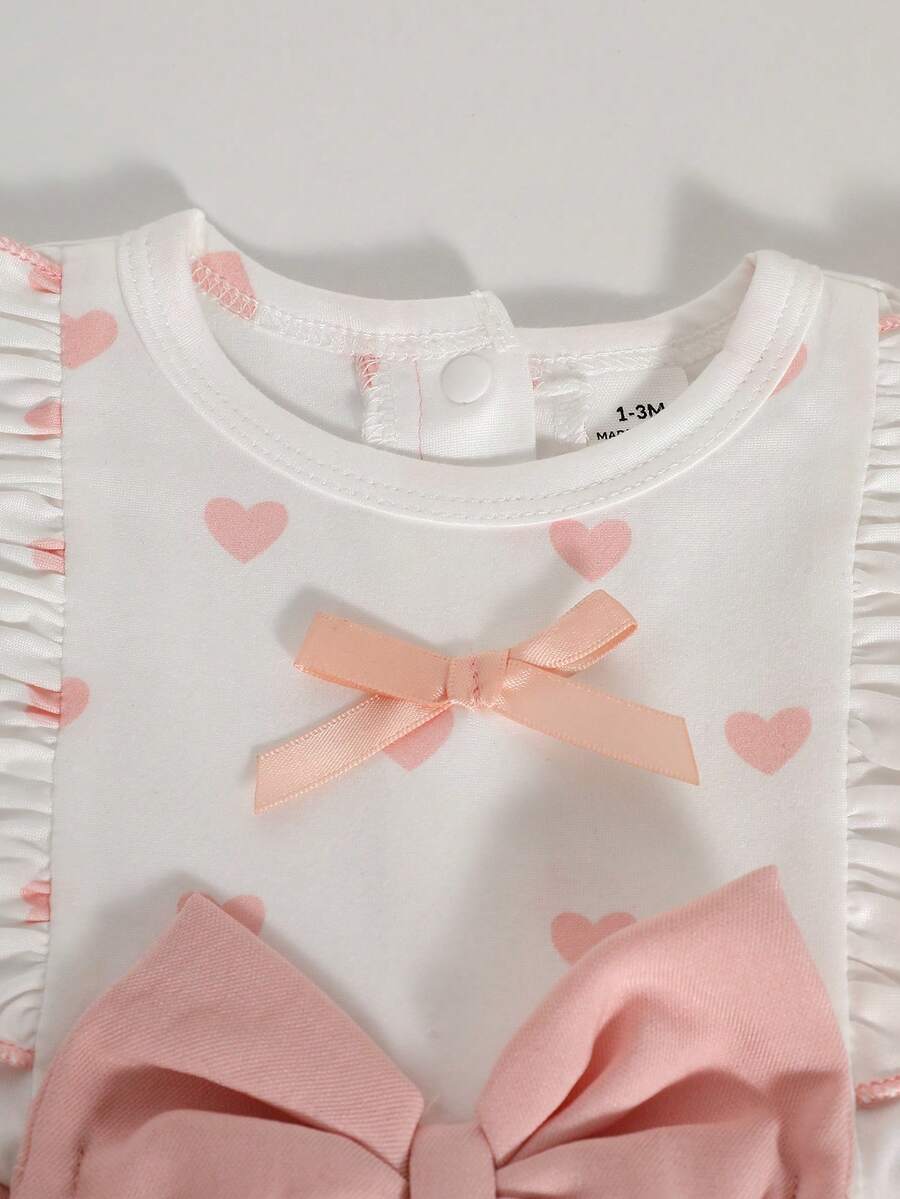 Baby Lace Collar Pink Bow Dress for Elegant Retro Summer Wear