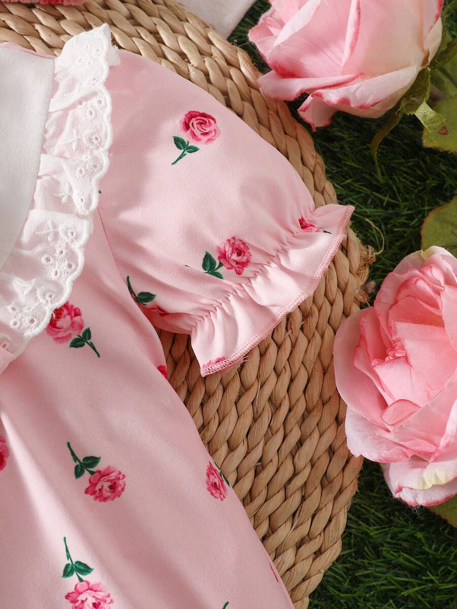 Newborn Pink Bow Dress & Headband Set - Sweet Princess Style Outfit