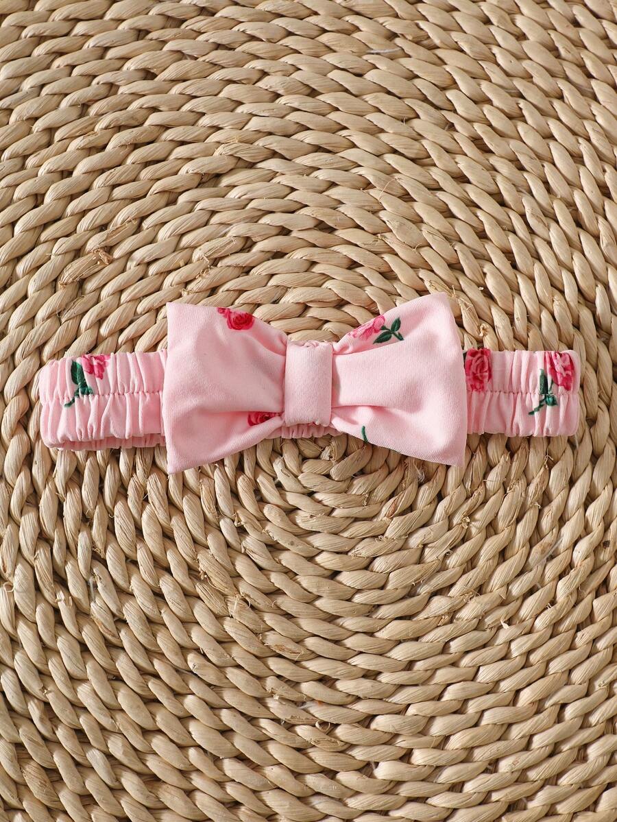 Newborn Pink Bow Dress & Headband Set - Sweet Princess Style Outfit