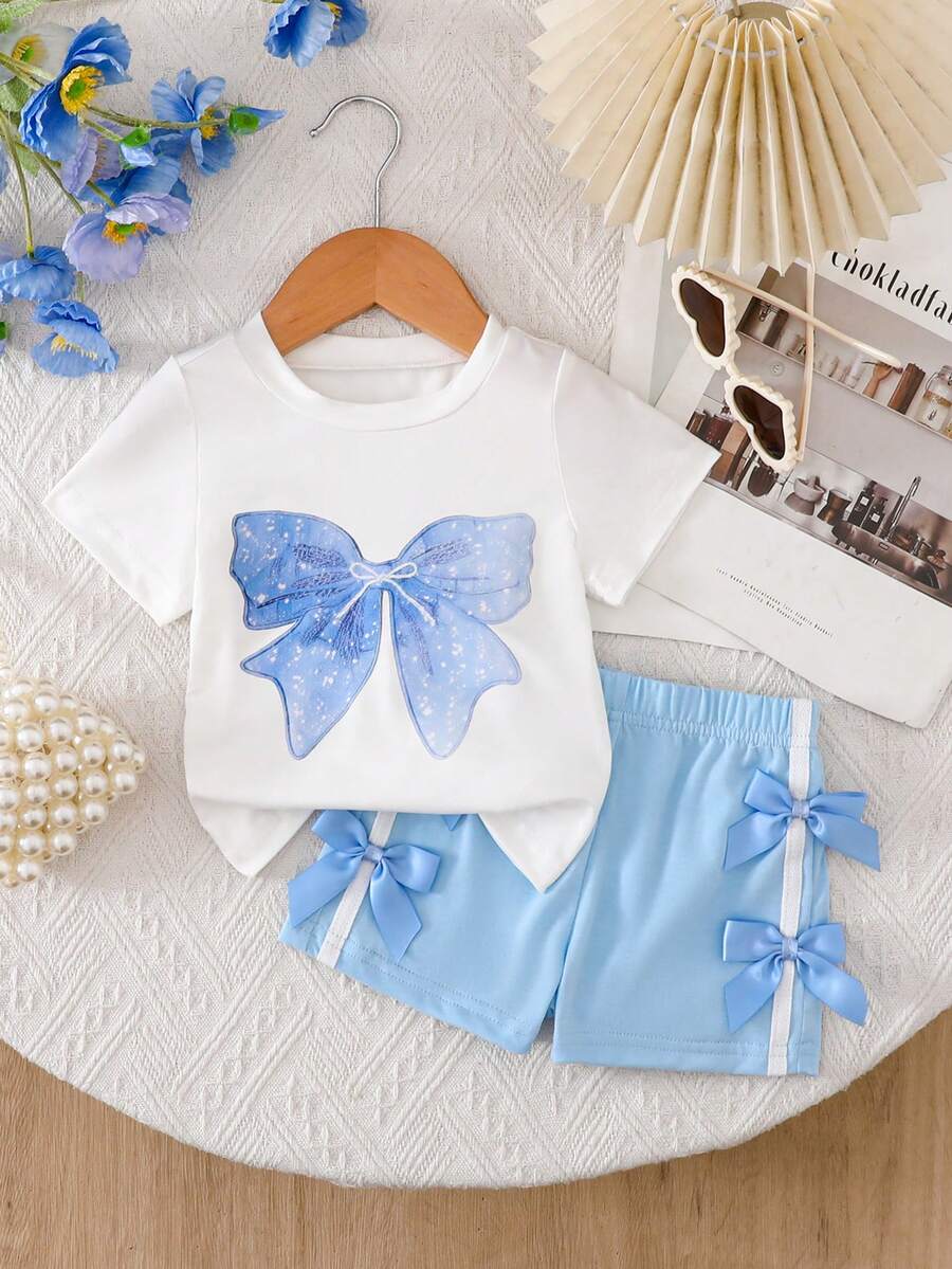 Pride Rainbow Short Sleeve Top & Shorts Set for Toddler Girls