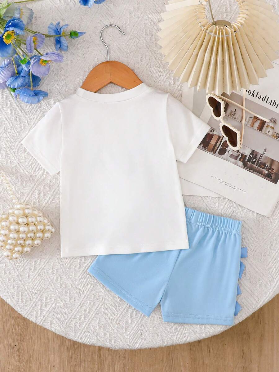 Pride Rainbow Short Sleeve Top & Shorts Set for Toddler Girls