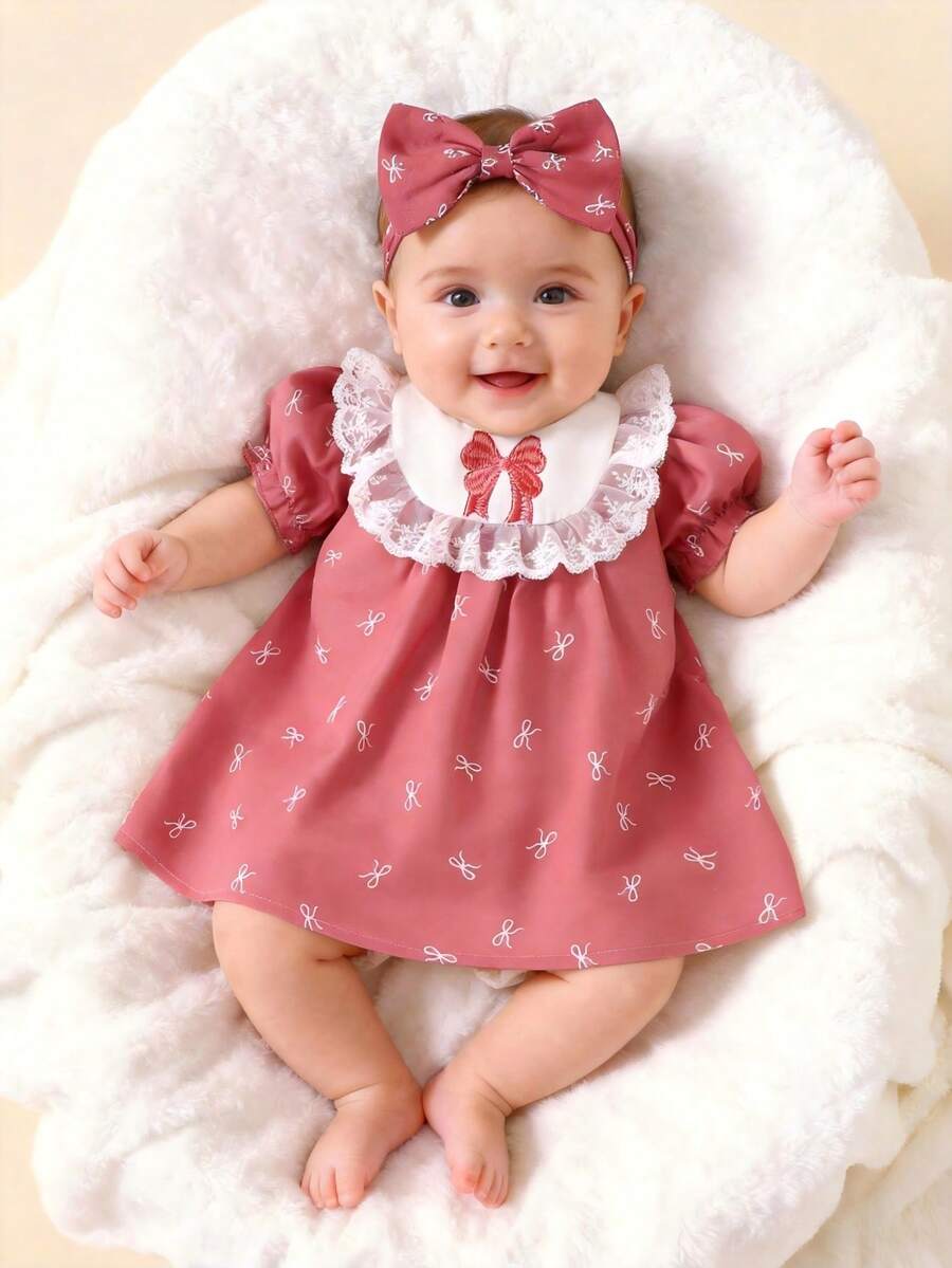 Baby Embroidered Puff Sleeve Dress for Cute Summer Outings and Photoshoots