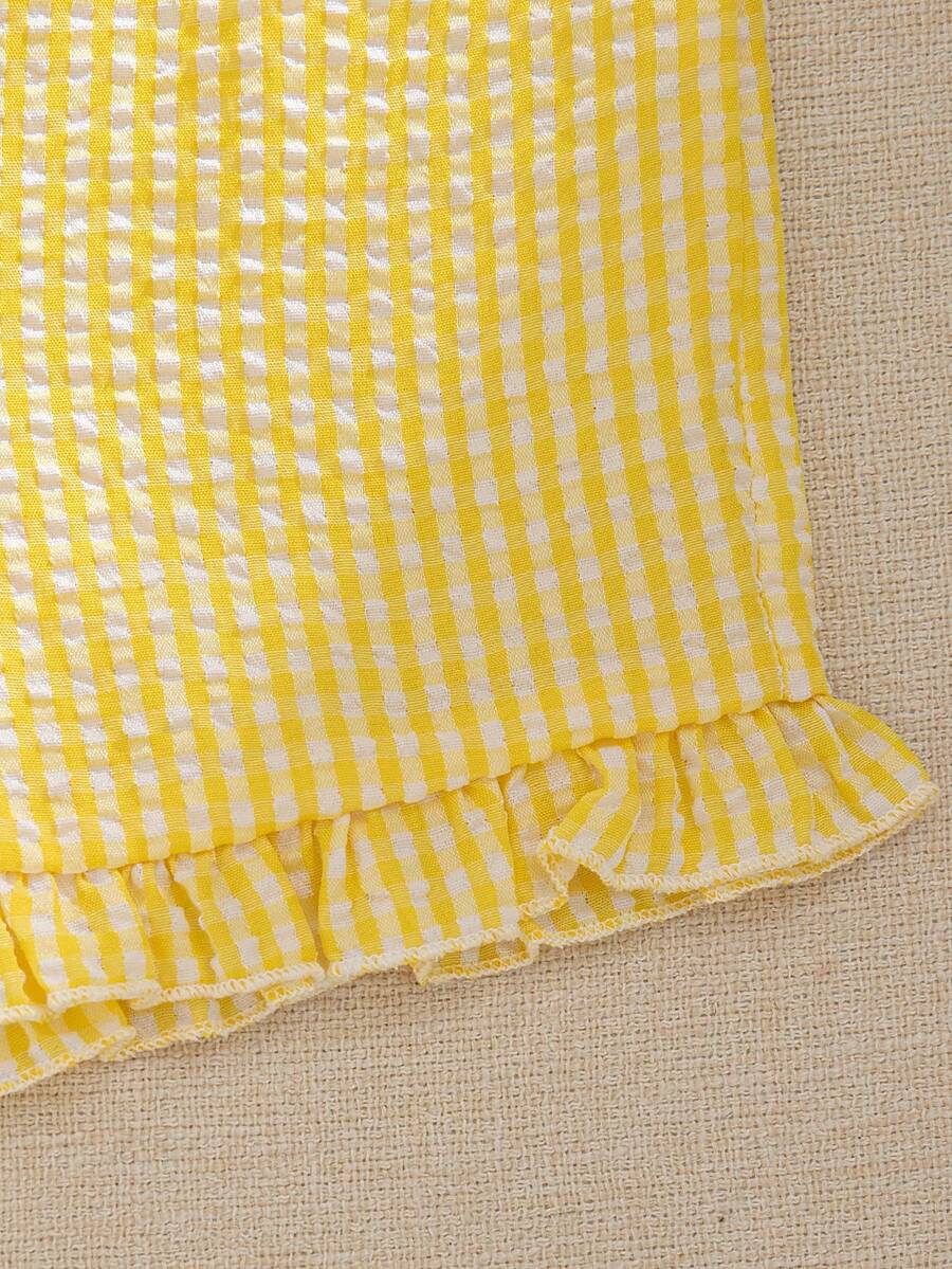 Cute Two Piece Summer Clothing Set For Little Girls Jacquard Style