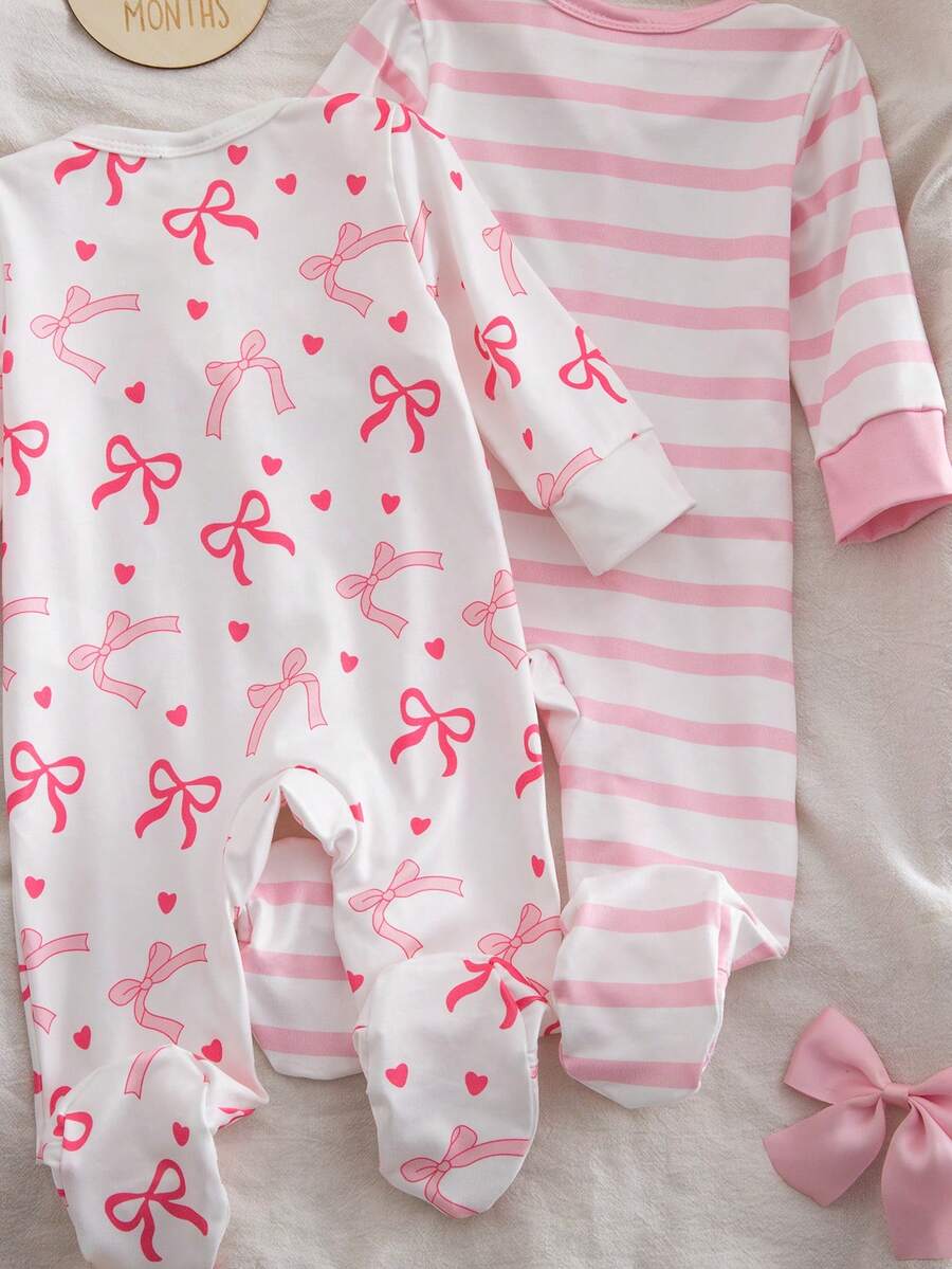 Floral Long Sleeve Baby Pajama Set for Newborn Girls Soft Summer Sleepwear