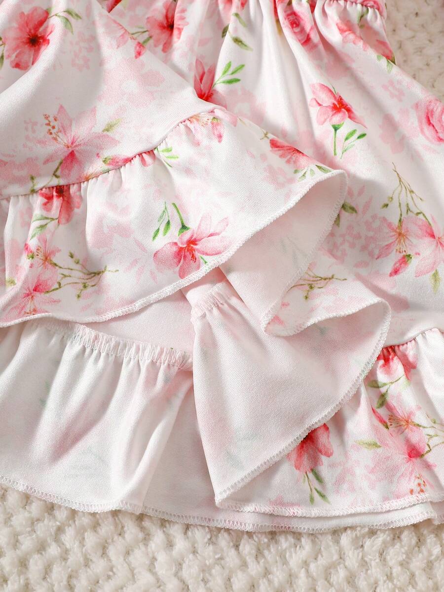 2PCS Baby Strawberry Plaid Dress and Bow Headband Set for Cute Spring and Summer Outings