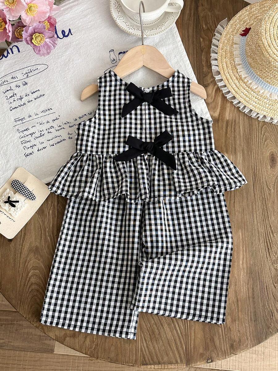 Casual Summer Pants Outfit For Kids Girls Ditsy Floral Fashion Wear