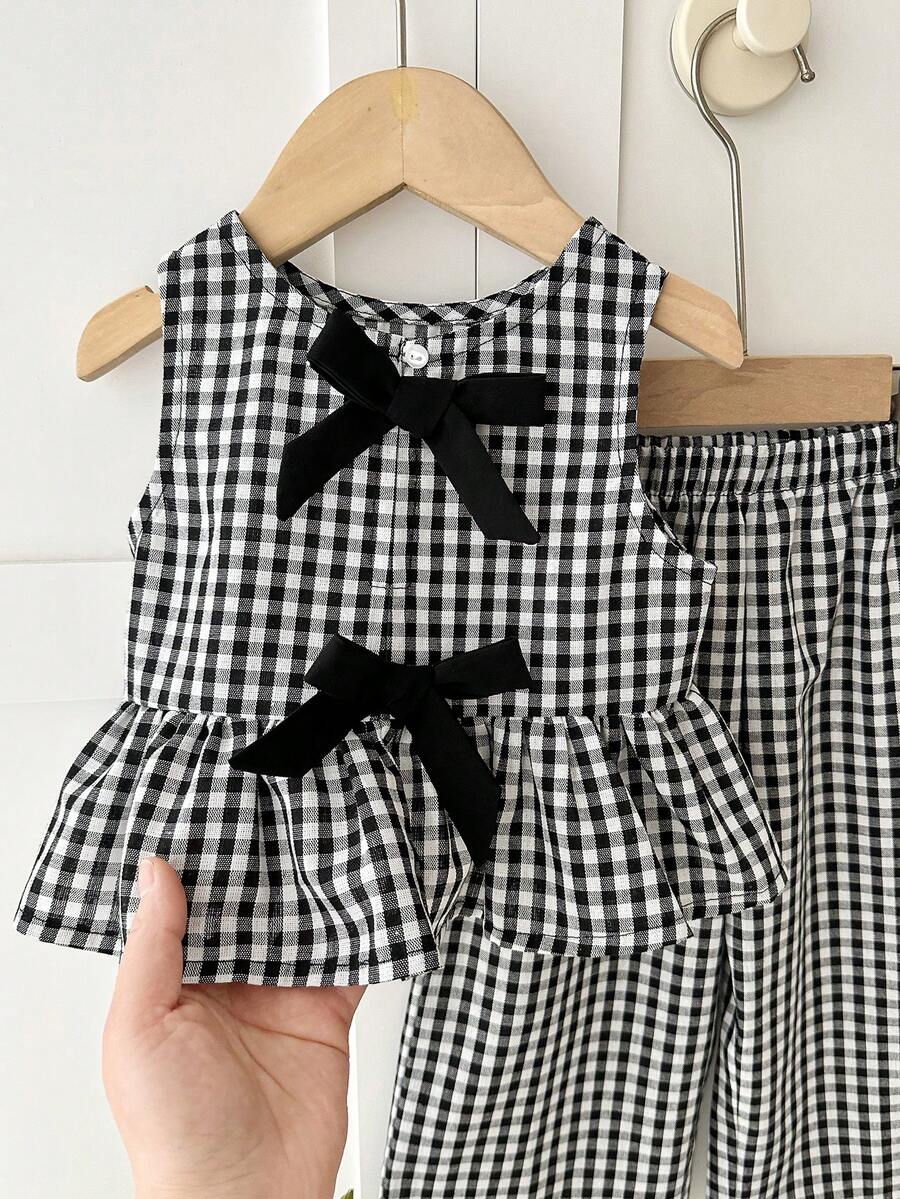 Casual Summer Pants Outfit For Kids Girls Ditsy Floral Fashion Wear