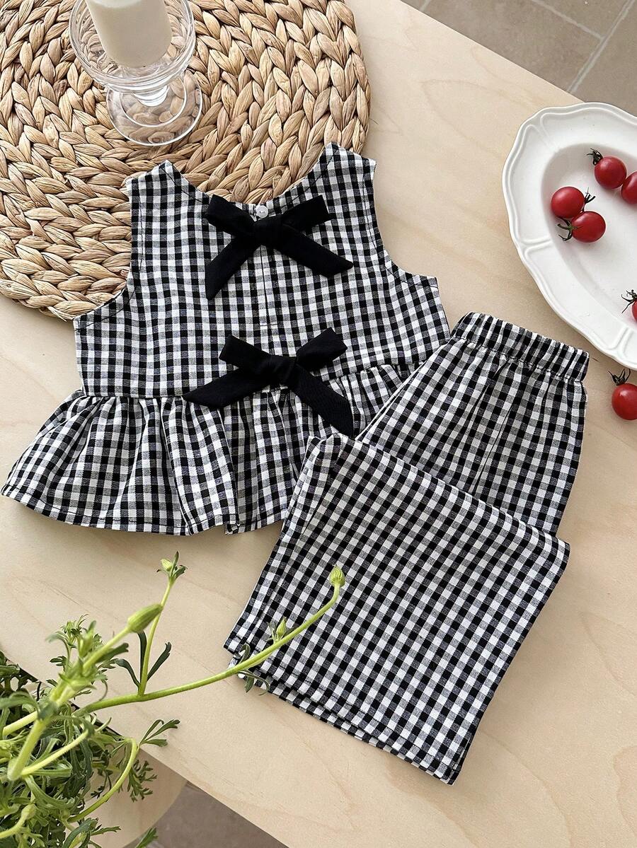 Casual Summer Pants Outfit For Kids Girls Ditsy Floral Fashion Wear