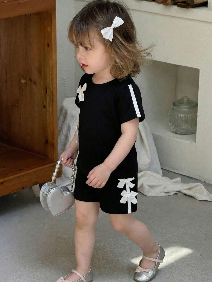 Pride Rainbow Short Sleeve Top & Shorts Set for Toddler Girls
